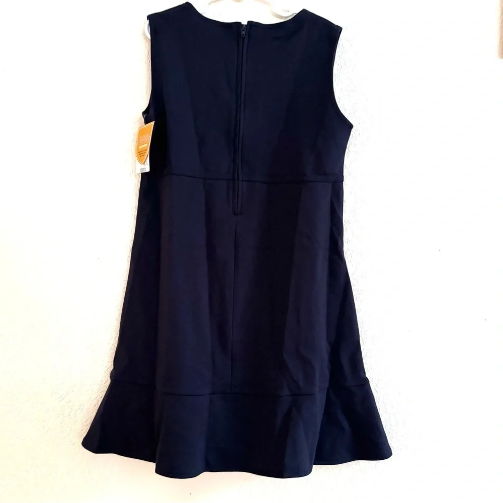 Gymboree Navy Blue School Uniform Dress Girls Size 10 Ruffle Jumper Sleeveless
